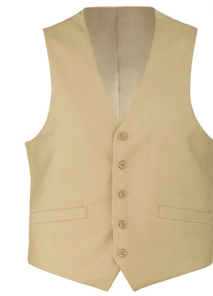 Raphael Men's Classic Fit Beige Five Button Vest
