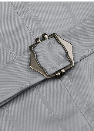 Raphael Men's Silver Sharkskin Classic Fit Five Button Vest