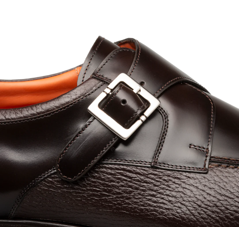 Mezlan Pego Brown Deerskin & Calf Monk Strap Dress Shoes – The Suit Depot