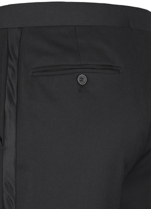 Raphael Mens Solid Black Classic Fit Tuxedo Pants