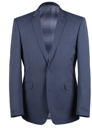 Raphael Medium Blue Textured Slim Fit Notch Lapel Two Button Suit