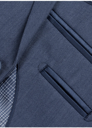 Raphael Medium Blue Textured Slim Fit Notch Lapel Two Button Suit