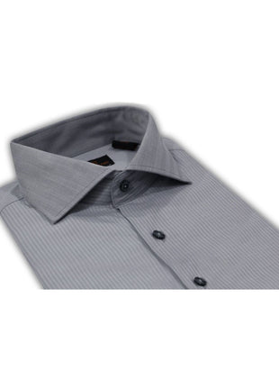 Steven Land Mens Silver Gray 100% Cotton Classic Fit French Cuff Dress Shirt