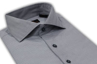 Thumbnail for Steven Land Mens Silver Gray 100% Cotton Classic Fit French Cuff Dress Shirt