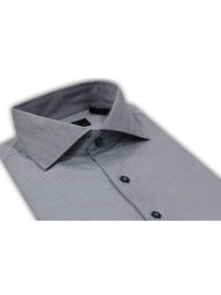 Thumbnail for Steven Land Mens Silver Gray 100% Cotton Classic Fit French Cuff Dress Shirt