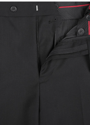 Raphael Mens Solid Black Classic Fit Tuxedo Pants
