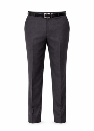 Mens Sartoria Mazara Portly Fit Solid Charcoal Gray Two Button Wool Suit - The Suit Depot