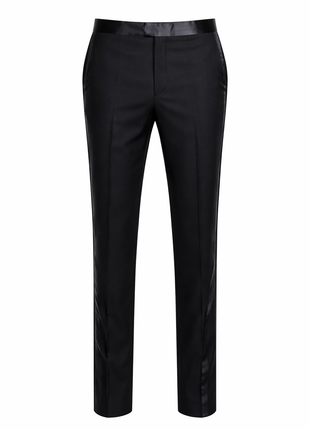Blujacket Mens Black Shawl Lapel Zignone Wool Slim Fit Tuxedo - The Suit Depot