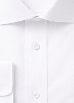 Christopher Morris Mens 100% Cotton Solid White Non-Iron Classic Fit Dress Shirt