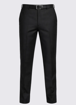 Raphael Men's Regular Classic Fit Solid Black 2 Button Mens Wool-touch Suit - The Suit Depot