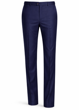 Mens Classic Fit Navy Blue Two Button 100% Wool Suit