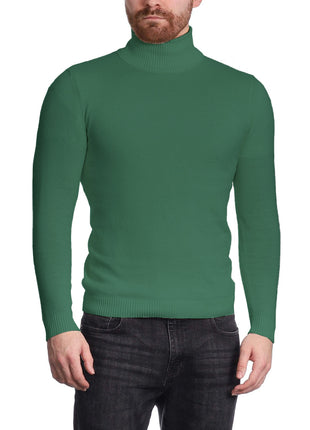 Arthur Black Men's Hunter Green Pullover Cotton Blend Turtleneck Sweater Shirt