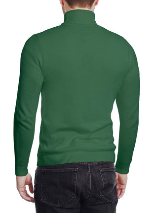 Arthur Black Men's Hunter Green Pullover Cotton Blend Turtleneck Sweater Shirt