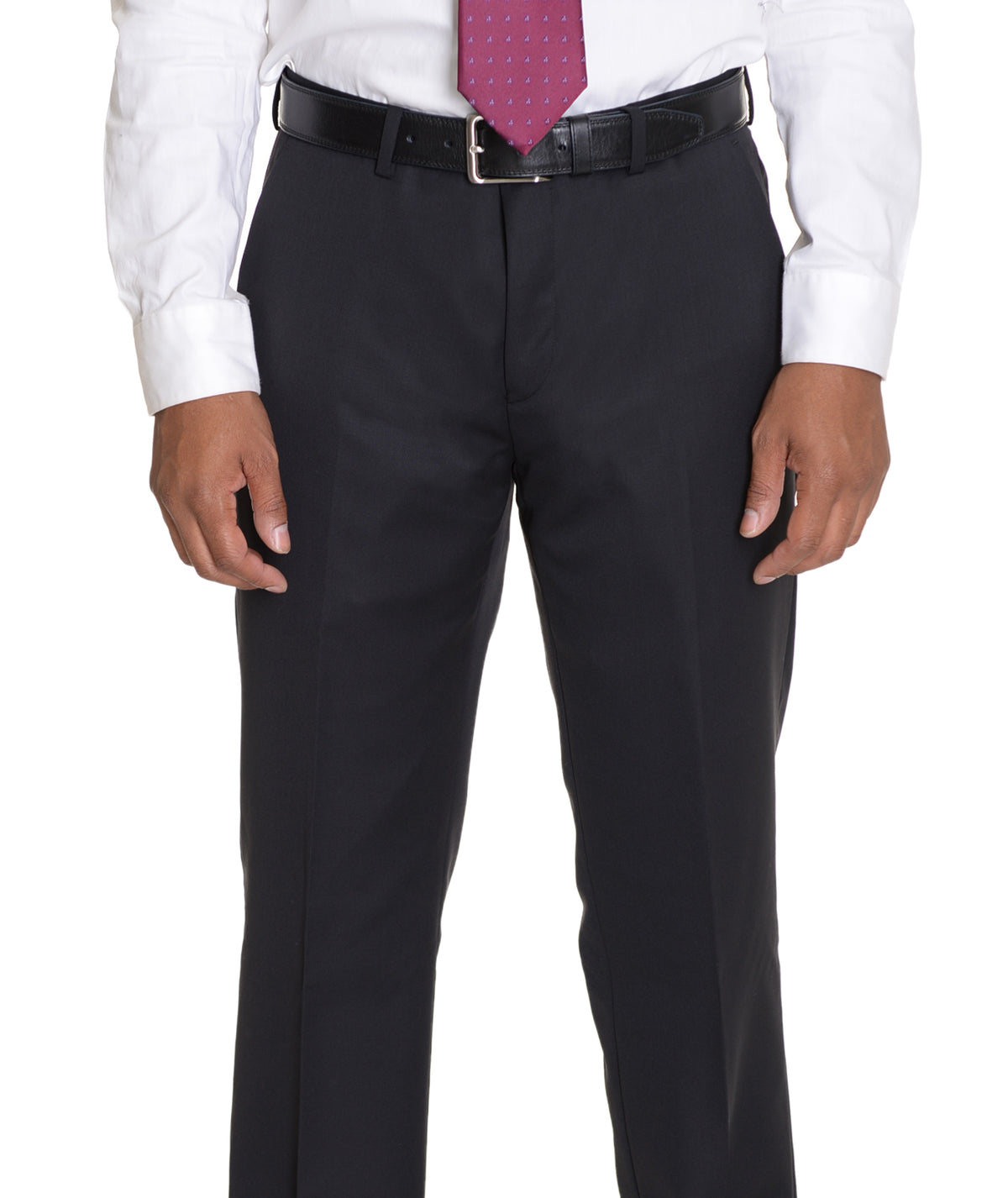 DKNY Men&#39;s Solid Black 100% Wool 2 Piece Slim Fit Suit