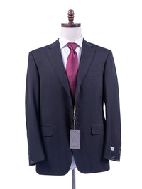 Thumbnail for Canali 1934 Mens Solid Black 40R Drop 7 100% Wool 2 Button 2 Piece Suit