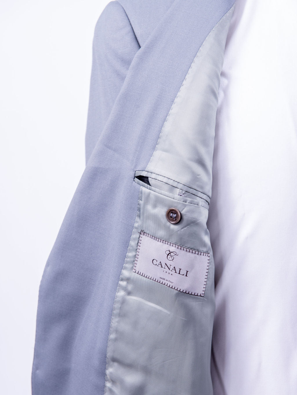 Canali 1934 Mens Light Gray 42R Drop 6 100% Wool 2 Button 2 Piece Suit