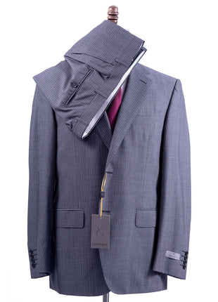Canali 1934 Mens Gray Pinstriped 42R Drop 6 100% Wool 2 Button Suit