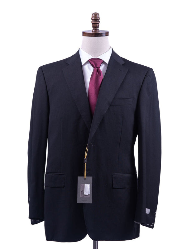 Canali 1934 Mens Solid Black 42r Drop 7 100% Wool 2 Button 2 Piece Suit 