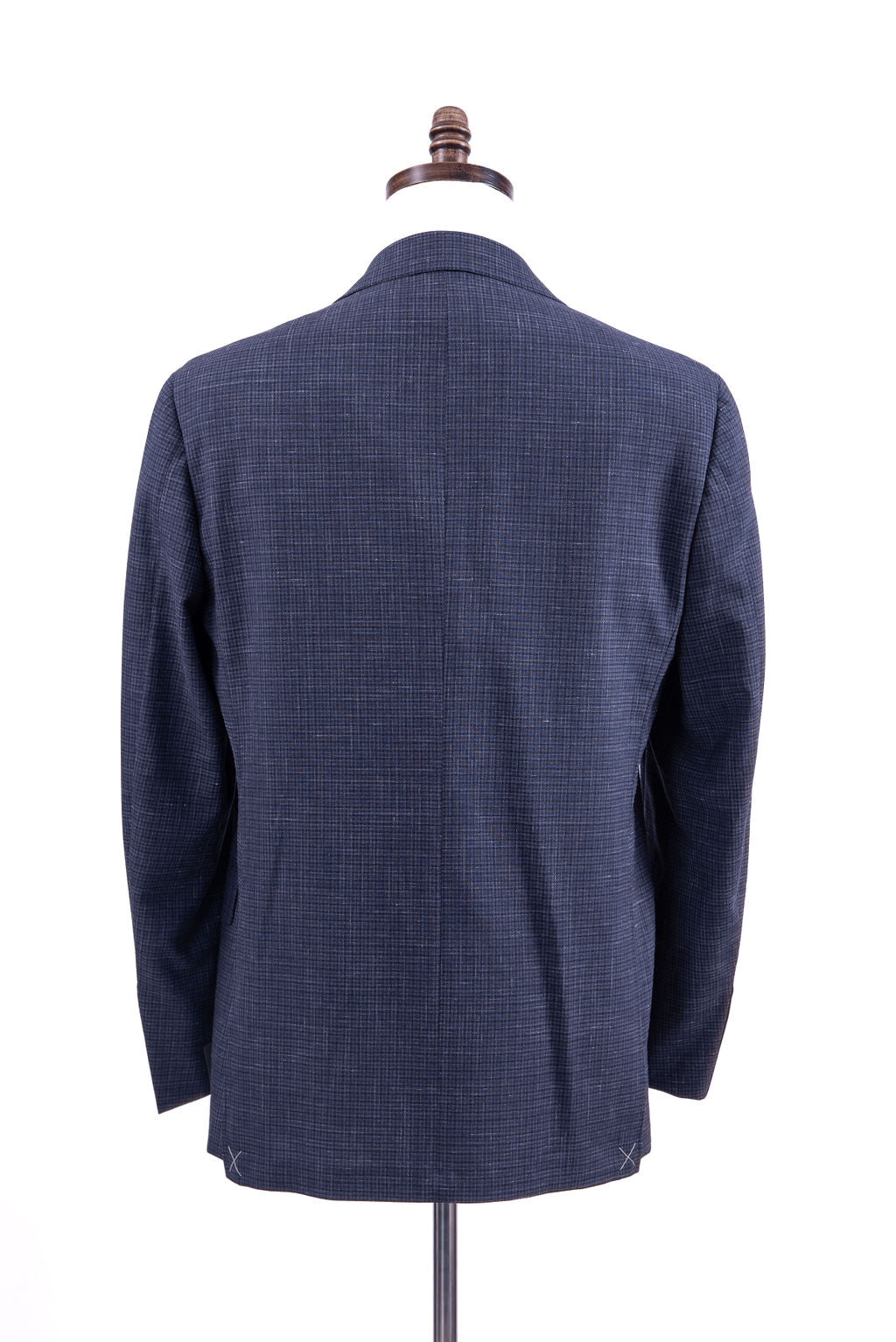 Canali 1934 Kei Mens Blue Check 42R Drop 8 Wool Silk Linen 2 Button 2 Piece Suit