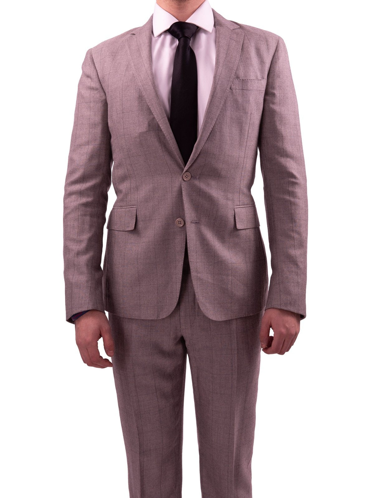 Ralph Lauren Purple Label Mens 38R Extra Slim Fit Gray Pure Cashmere 2 Piece Suit