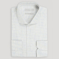 Thumbnail for Steven Land Mens Classic Fit Yellow & Blue 100% Cotton French Cuff Dress Shirt
