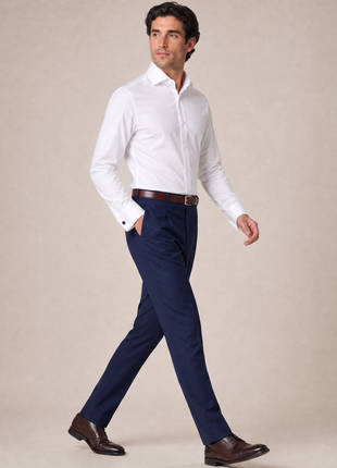 Shop Christopher Morris White French Cuff 100% Cotton Dress Shirt