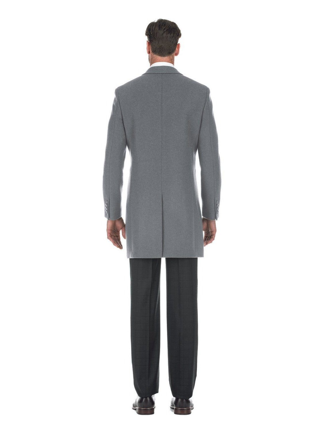 English Laundry Wool Blend Breasted Light Grey Top Coat