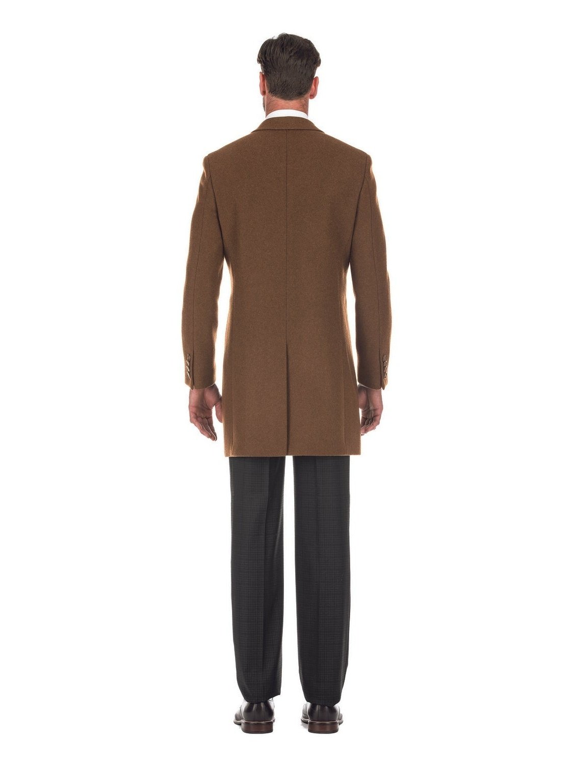 English Laundry Wool Blend Breasted Camel Top Coat