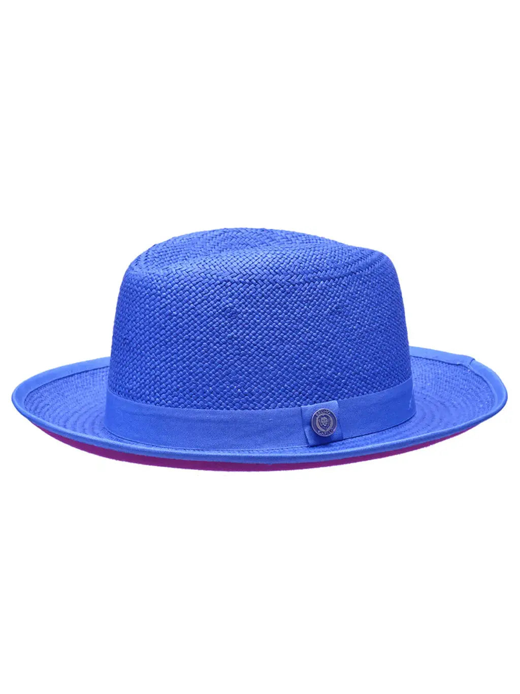 Mens The Empire Royal Blue Straw Hat