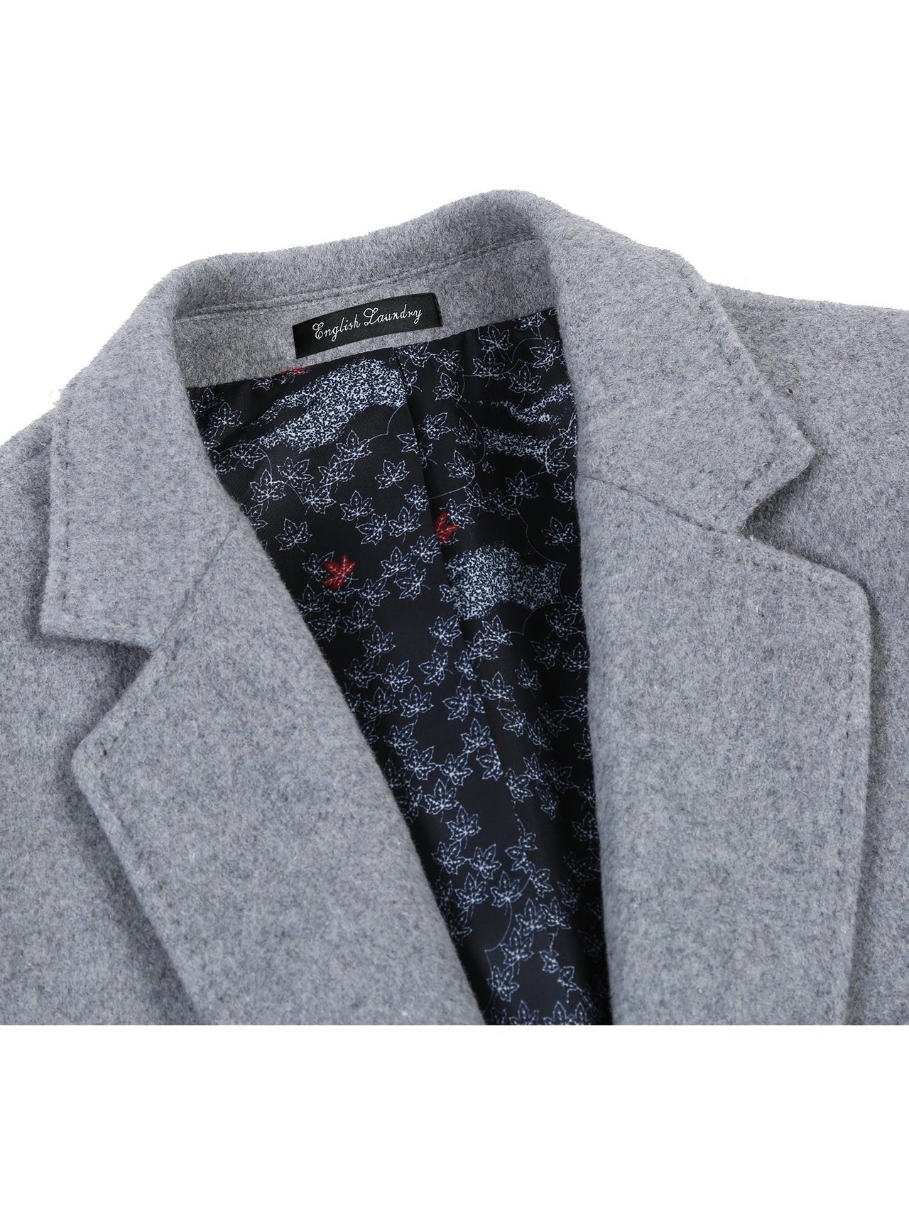 English Laundry Wool Blend Breasted Light Grey Top Coat