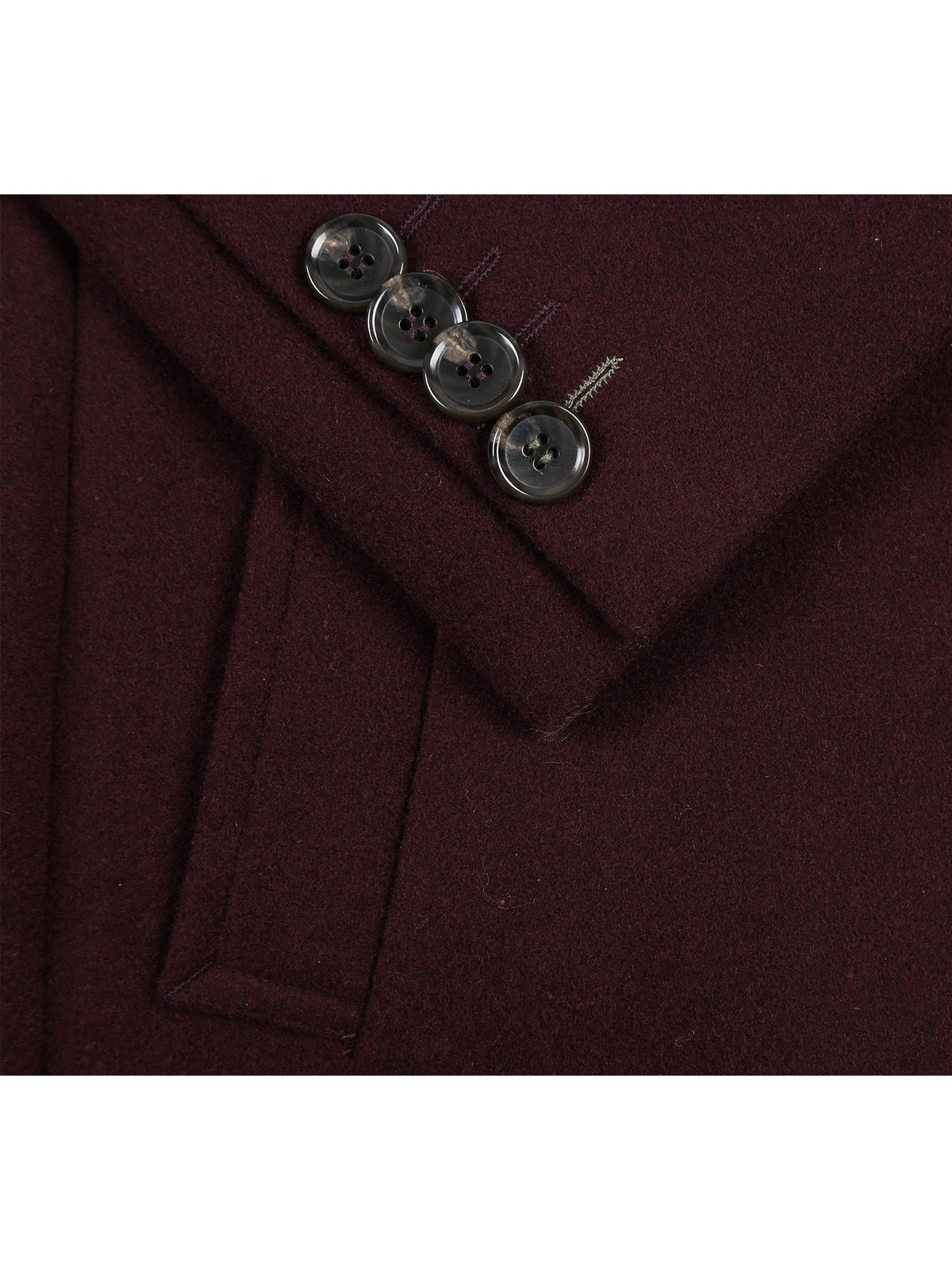 English Laundry Wool Blend Breasted Burgundy Top Coat