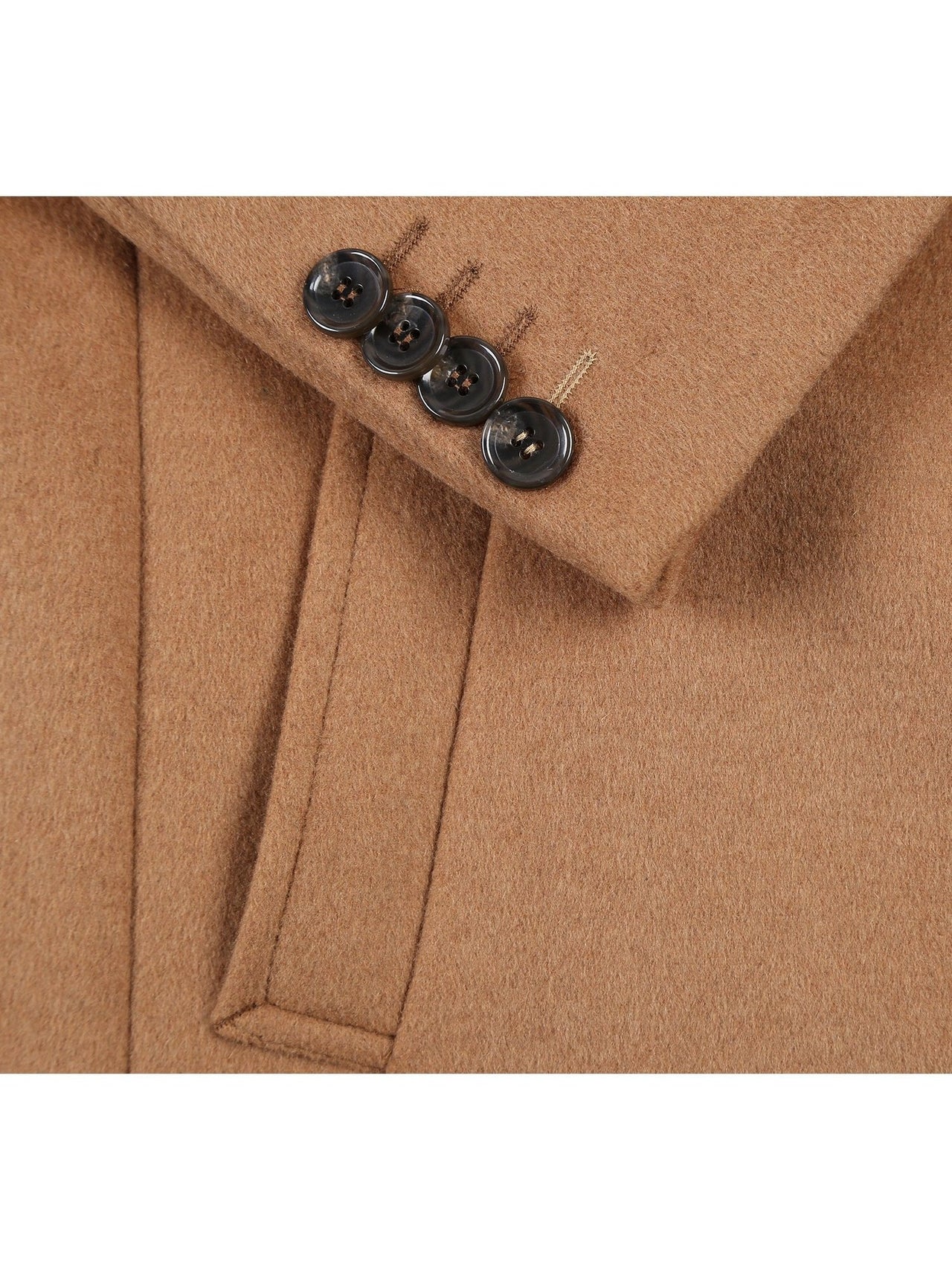 English Laundry Wool Blend Breasted Camel Top Coat