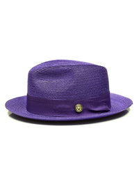 Thumbnail for Mens The Francesco Purple Straw Hat
