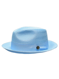 Thumbnail for Mens The Francesco Light Blue Straw Hat