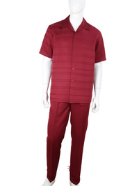 Thumbnail for Apollo King Royal Diamond Burgundy Classic Fit 2 Piece Walking Suit