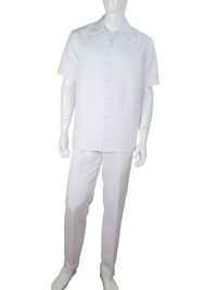 Thumbnail for Apollo King Royal Diamond White Classic Fit 2 Piece Walking Suit