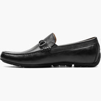 Thumbnail for Florsheim Boys Talladega Solid Black Slip-on Moc Toe Bit Loafer Dress Shoes