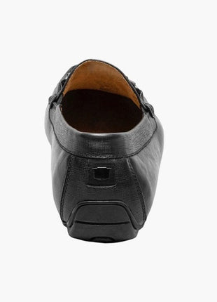 Florsheim Boys Talladega Solid Black Slip-on Moc Toe Bit Loafer Dress Shoes