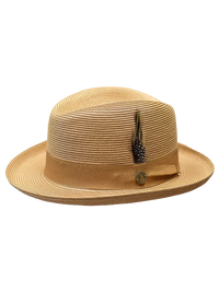 Thumbnail for Mens The Godfather Cognac Brown Straw Hat