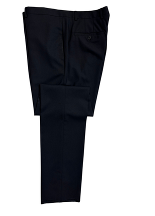 Paul Smith Mens Solid Black Half Canvassed Notch Lapel Slim Fit 2-Button Stretch Wool Suit  - 42R