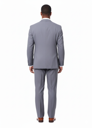 Prontomoda Mens Blue 100% Merino Wool Regular Fit Suit