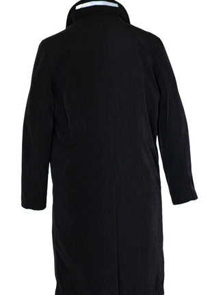 Hart Schaffner Marx Black Single Breasted Full Length Hooded Raincoat