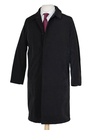 Hart Schaffner Marx Black Single Breasted Full Length Hooded Raincoat
