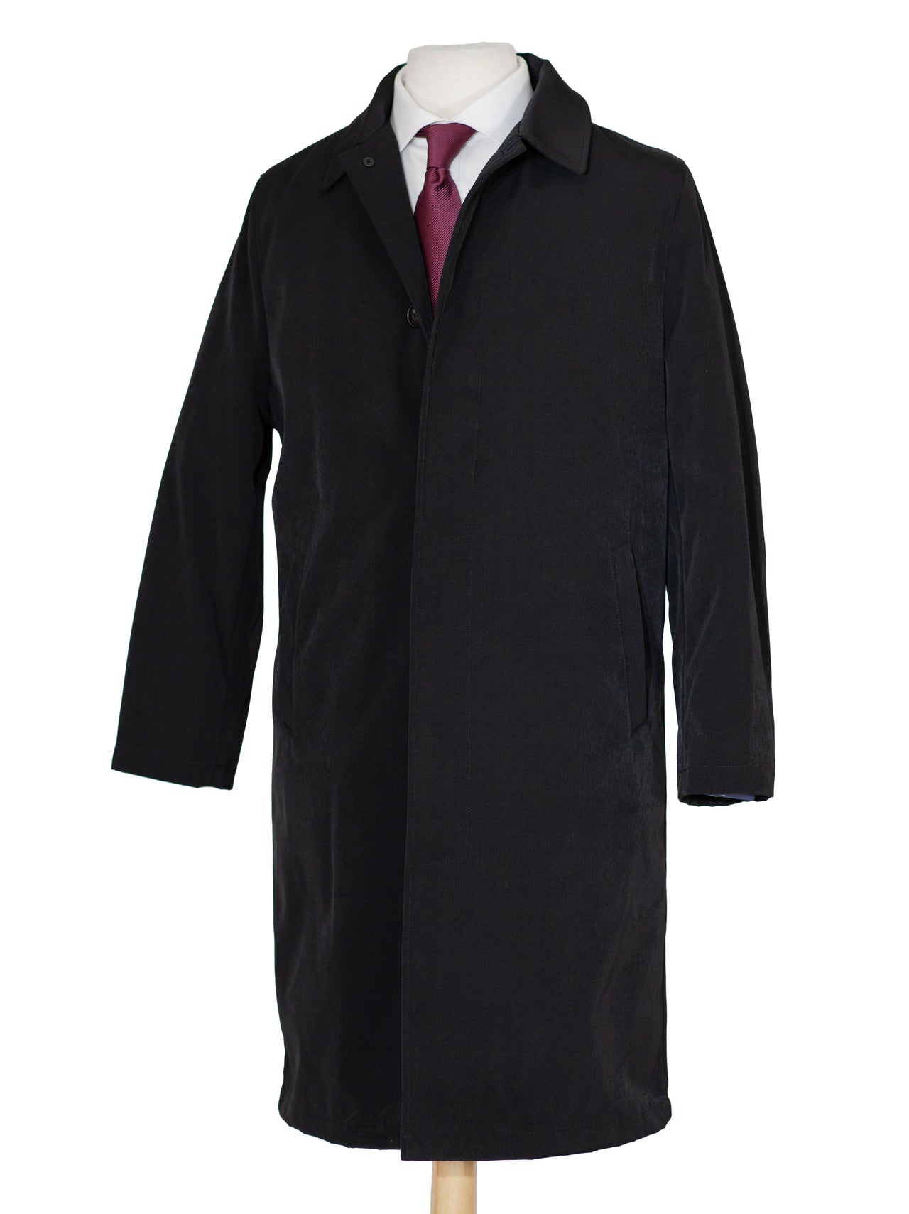 Hart Schaffner Marx Black Single Breasted Full Length Hooded Raincoat The Suit Depot