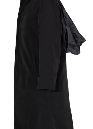 Hart Schaffner Marx Black Single Breasted Full Length Hooded Raincoat