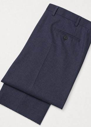 Hickey Freeman Navy Blue Twill Weave 100% Wool Classic Fit 2-Button Suit 46S