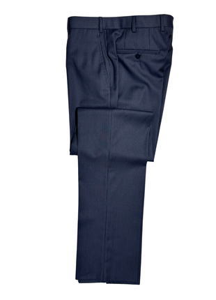Isaia Mens Dark Navy Pinstripe Fully-Canvassed Notch Lapel Classic Fit 2-Button Wool Suit - 40R