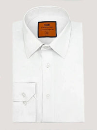 Thumbnail for Steven Land Mens White 4 Way Stretch Spread Collar Dress Shirt