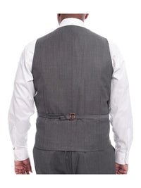 Thumbnail for Steven Land Classic Fit Textured Gray Vested Pleated Wool Suit - The Suit Depot