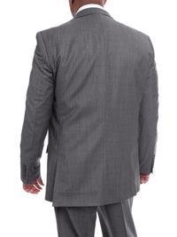 Thumbnail for Steven Land Classic Fit Textured Gray Vested Pleated Wool Suit - The Suit Depot